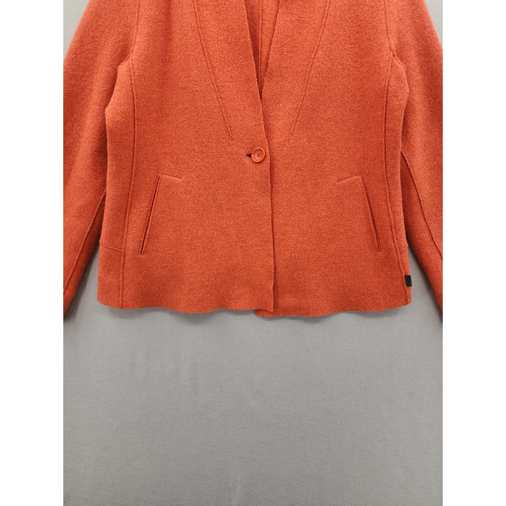 OSKA Boiled Wool Jacket 3 Orange Rust Virgin Wool Moessmer Lagenlook Blazer Coat - Picture 8 of 16